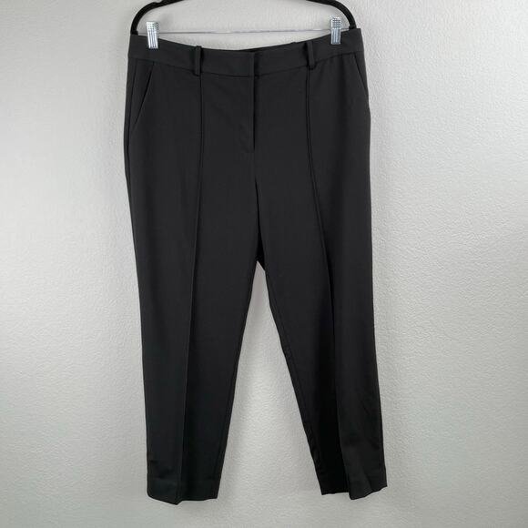 Michael Kors Black Front Seamed High Rise Ankle Trouser Slack Dress Pant 12 NWOT - Picture 11 of 12